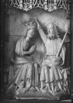 Detail vom Marienaltar, Krönung Mariä