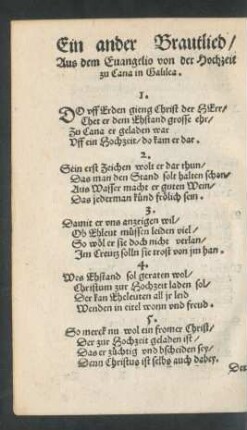 Ein ander Brautlied ...