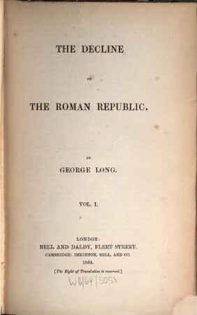 The decline of Roman Republic. 1