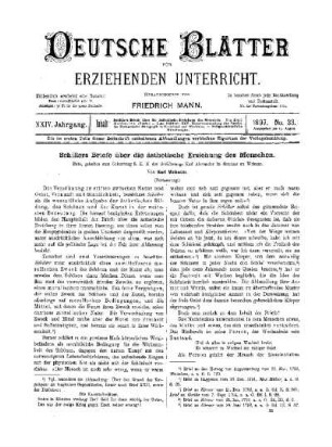 Schillers Briefe über die ästhetische Erziehung des Menschen : (Fortsetzung)