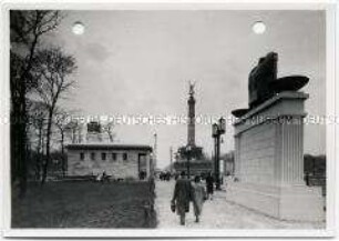 Berlin, Siegessäule, Flaggenschmuck