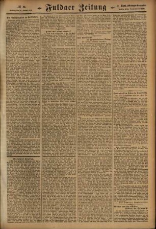 Dritte Ausgabe vom Samstag, den 30. Januar 1915.