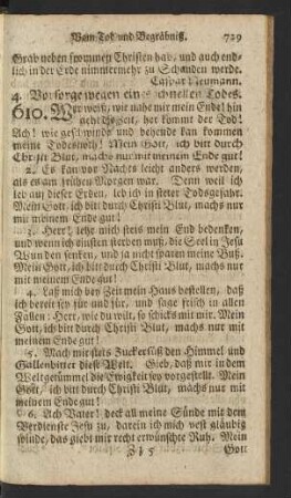4. Vorsorge wegen eines schnellen Todes