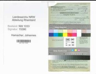 Entnazifizierung Johannes Hamacher , geb. 14.09.1914 (Polizeibeamter)