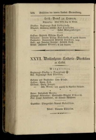 Waisenhaus-Lotterie-Direktion zu Cassel