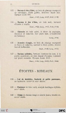 Étoffes – Rideaux (Nr. 138-142)