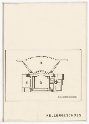 Schauspielhaus, Wuppertal: Grundriss Zuschauer- und Bühnenhaus Kellergeschoss