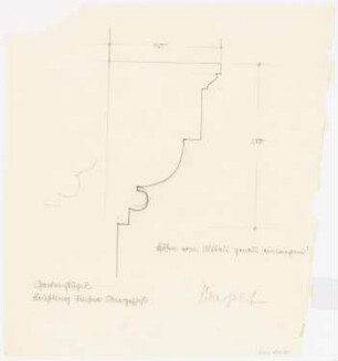 Dienstwohnung des Reichsaußenministers Joachim von Ribbentrop, Berlin-Mitte Umbau: Fensterbrüstung Gartenflügel OG