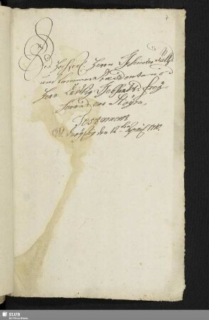 Des Hochseel. Herrn Geheimen Raths und KammerPraesidenten Herr Ludwig Gebhardts FreyHerrns von Hoym Testament dd. Droyßig den 12.ten April. 1710.