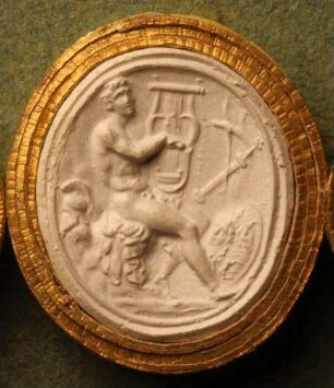 Achilles, auf der Leier spielend (Daktyliothek, Zweites Historisches Tausend)
