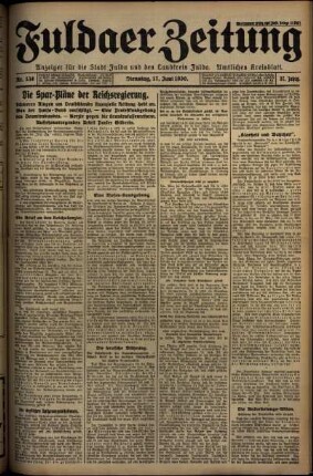 Ausgabe vom Dienstag, den 17. Juni 1930.