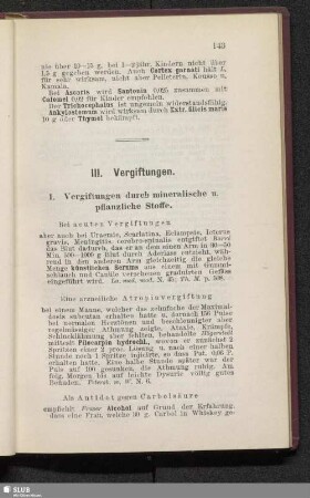 III. Vergiftungen