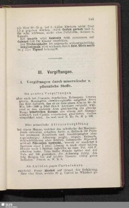 III. Vergiftungen