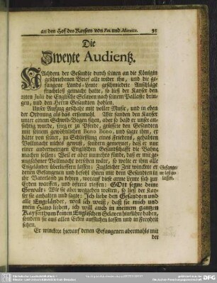 Die Zweyte Audientz