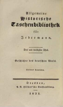 Geschichte des deutschen Adels, 3