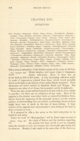 Chapter XIII. Antiquities