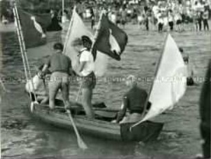 Boot fahren im Kindersommerlager Werbellinsee