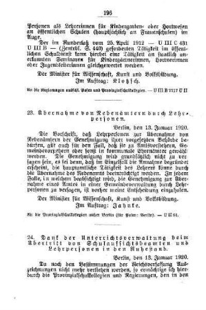 Übernahme von Nebenämtern durch Lehrpersonen : [D. Allgemeine Angelegenheiten der Unterrichtsanstalten]