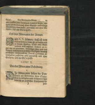 Caput X[VI]. Von der Advocaten Besoldung.