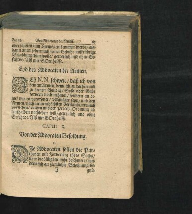 Caput X[VI]. Von der Advocaten Besoldung.