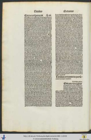 Titulus VIII. De persecutione Dyocleciani et Maximiniani.