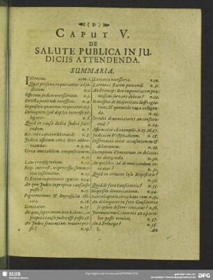 Caput V. De Salute Publica In Iudiciis Attendenda