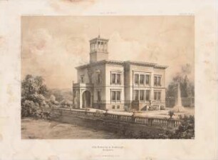 Villa Rentzing, Stadtberge: Perspektivische Ansicht (aus: Architektonisches Skizzenbuch, H. 94/6, 1868)