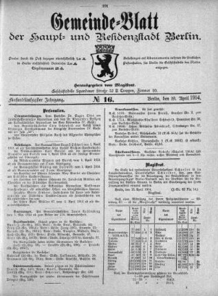 1914,16: No. 16, 19. April 1914