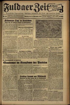 Ausgabe vom Montag, den 15. November 1937.