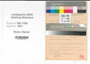 Entnazifizierung Werner Beule , geb. 28.10.1916 (Ingenieur)