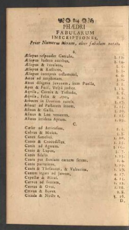 Phaedri Fabularum Inscriptiones.
