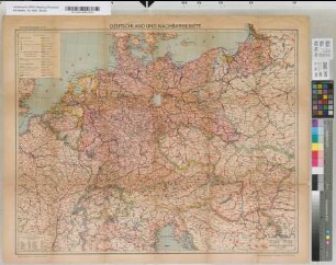Flemmings Generalkarte Nr. 10. Deutschland und Nachbargebiete. Verlag: Carl Flemming u. C. T. Wiskott AG, Berlin / Herstellung: Geograph. Institut Carl Flemming u. C. T. Wiskott AG, Glogau