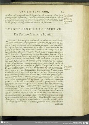 Examen Censurae In Caput VII.