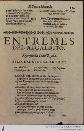 Entremes de Alcaldito.