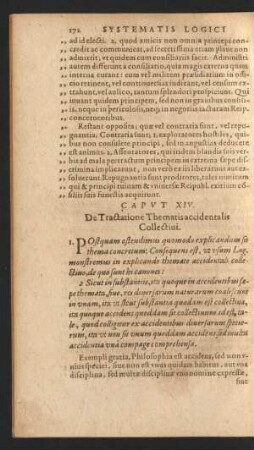 Caput XIV. De Tractatione thematis accidentalis Collectivi.