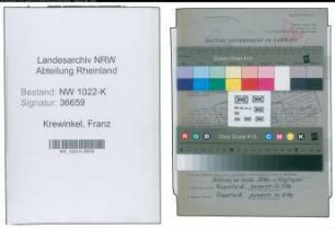 Entnazifizierung Franz Krewinkel , geb. 22.06.1897 (Justizangestellter)