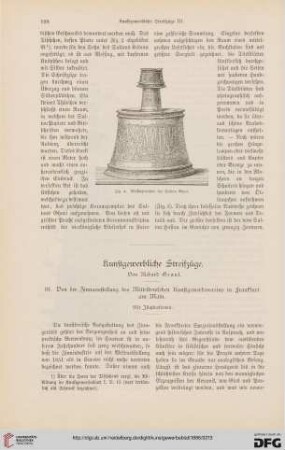 Kunstgewerbliche Streifzüge, [3]: von der Zinnausstellung des Mitteldeutschen Kunstgewerbevereins in Frankfurt am Main