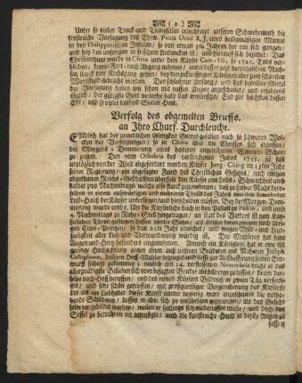 Verfolg des obgemelten Brieffs