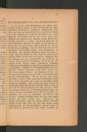 V. Empfänglichkeit für den Heilkraftstrom.
