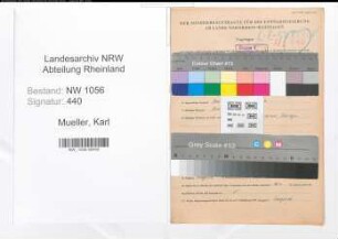 Entnazifizierung Karl Mueller , geb. 17.11.1909 (Lehrer)
