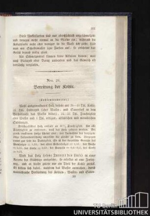 Nro. 28. Bereitung der Kohle.