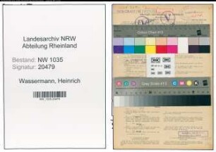 Entnazifizierung Heinrich Wassermann , geb. 28.12.1897 (Kaufmaennischer Angestellter)