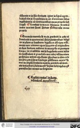 Explicit tractatus de forma visitationum monasticarum.
