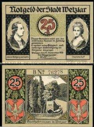 Wetzlar, Notgeld, 25 Pfennig