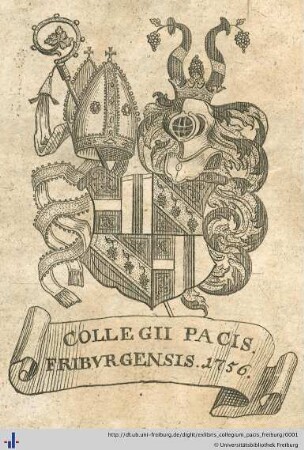 [Provenienz]: Collegium Pacis Freiburg