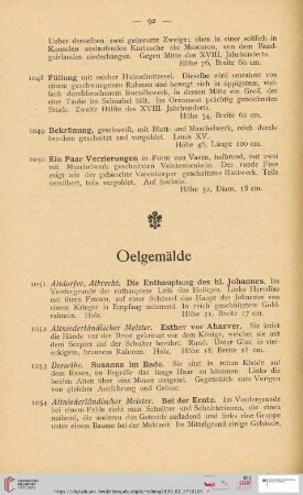 Oelgemälede (Nr. 1051-1125)