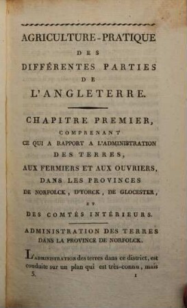 Agriculture-pratique des différentes parties de l'Angleterre, 5