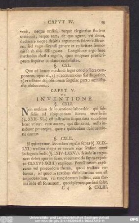 Caput V. De Inventione.