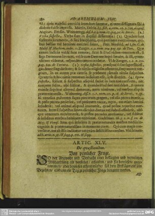Artic. XLV. De quaestionibus. Von peinlicher Frage