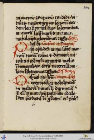 [164r] Sancti Benzeslai (!) martyris.